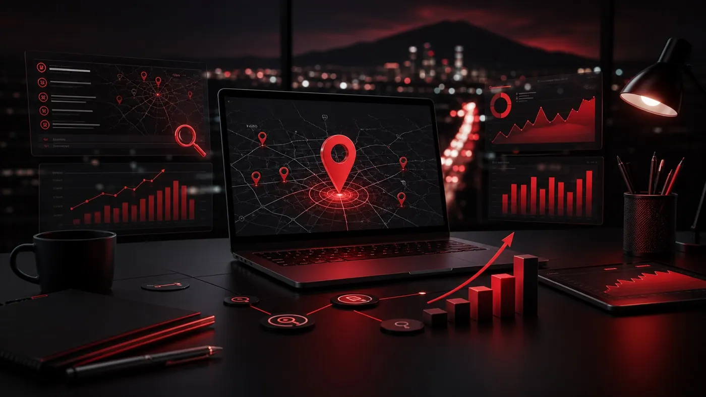 Kayseri web tasarım ajansı seçimi için kırmızı siyah modern responsive web görseli